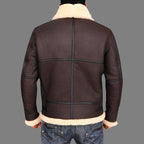 B3 Bomber Aviator Shearling Leather Jacket