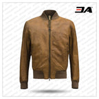 Bomber Brown Fashion Men Leather Jackets