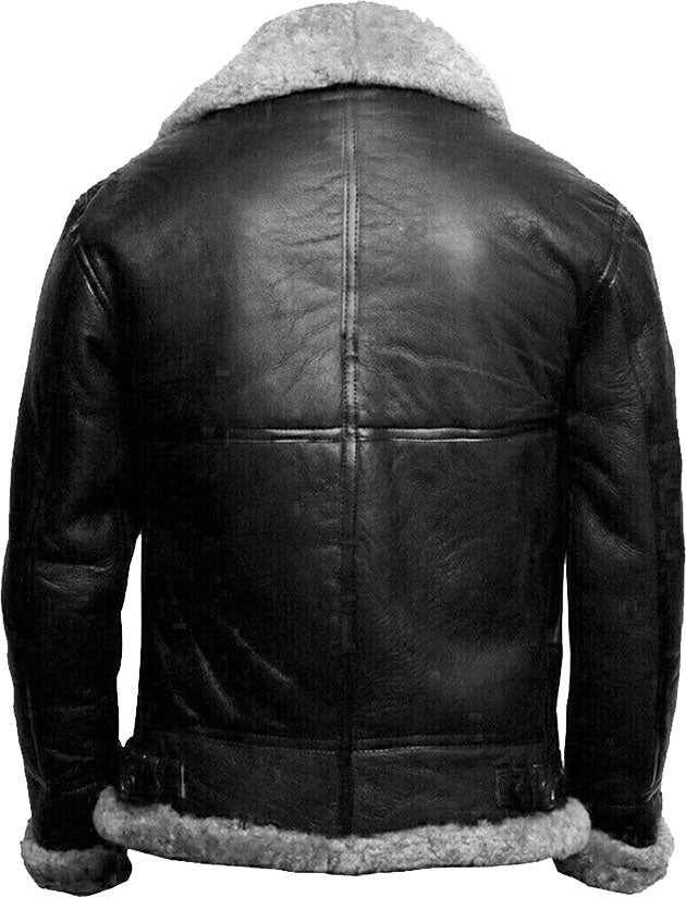 Brand New B3 Bomber Leather Jacket with Fur by Avanzar
