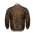 Avanzar All-Brown Satin Varsity Jacket