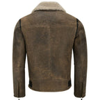Mens Brown RAF B3 Sheepskin Shearling Pilot Flying Leather Jacket