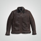 Men's Brown B3 Bomber Shearling Jacket