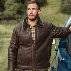 Men's Brown B3 Bomber Shearling Jacket