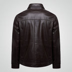 Men's Brown Cowhide Field Leather Jacket