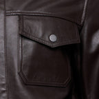 Men's Brown Cowhide Field Leather Jacket