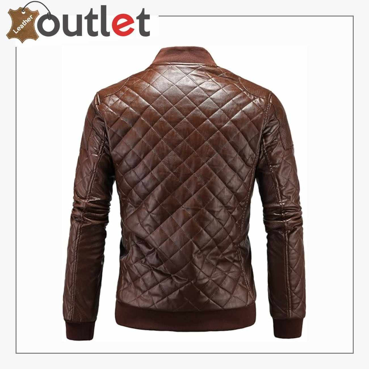 Brown Leather Bomber Jacket Mens