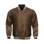 Avanzar All-Brown Satin Varsity Jacket