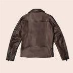 Brown Men Racer Motorbike Leather Jacket