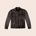Brown Cafe Men Goatskin Motorbike Leather Jacket
