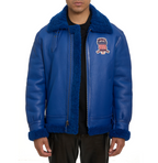 Original Winter Avirex B3 Shearling Blue Leather Jackets
