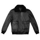 Mens Black G-1 Flight Leather Bomber Jacket
