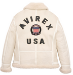 Avirex B3 Bomber Shearling Snow White Jackets Mens
