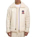 Avirex B3 Bomber Shearling Snow White Jackets Mens