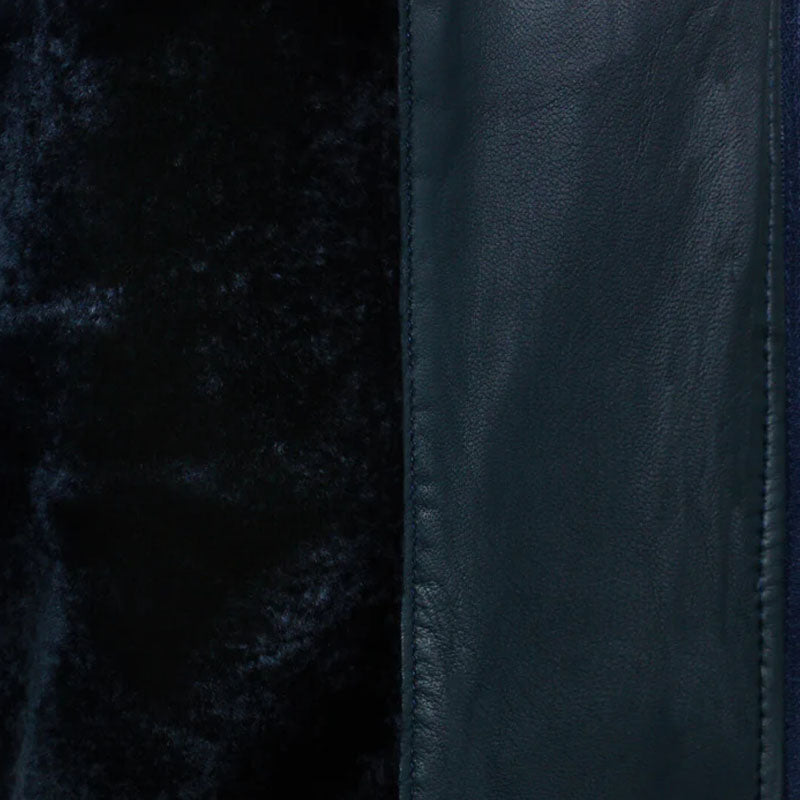 Cashmere And Ostrich Leather Flight Jacket Men's