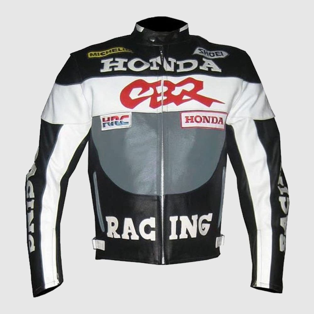 CE Approved Protections Men Honda Motorcycle Leather Jacket