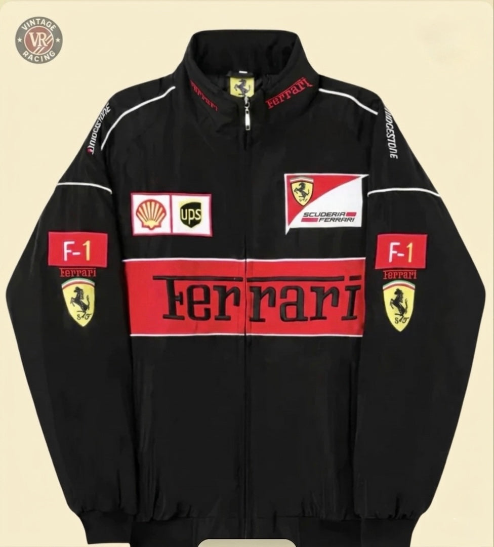 F1 Vintage Ferrari Racing Jacket - Black Edition