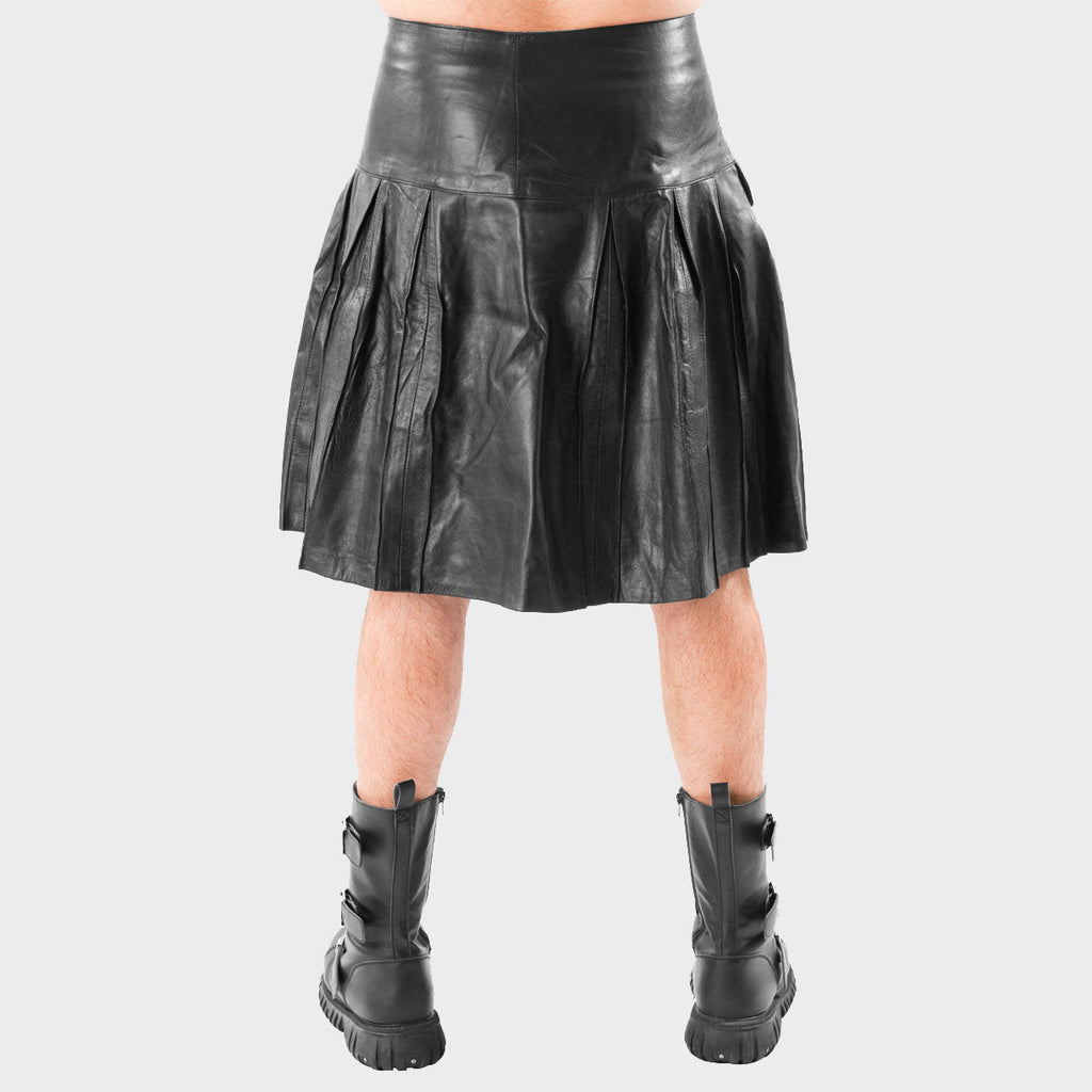 CLASSIC PLEATED STYLE LEATHER KILT