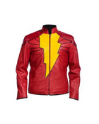 Shazam Billy Captain Marvel Red Leather Jackets