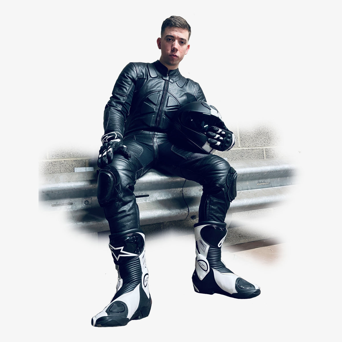 Chaos Black Leather Motorcycle Suit - 1-Piece