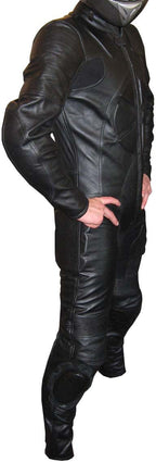 Chaos Black Leather Motorcycle Suit - 1-Piece