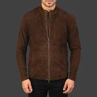 Charcoal Mocha Suede Biker Jacket
