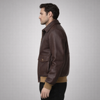 Men's Brown A2 Flight Leather Jacket
