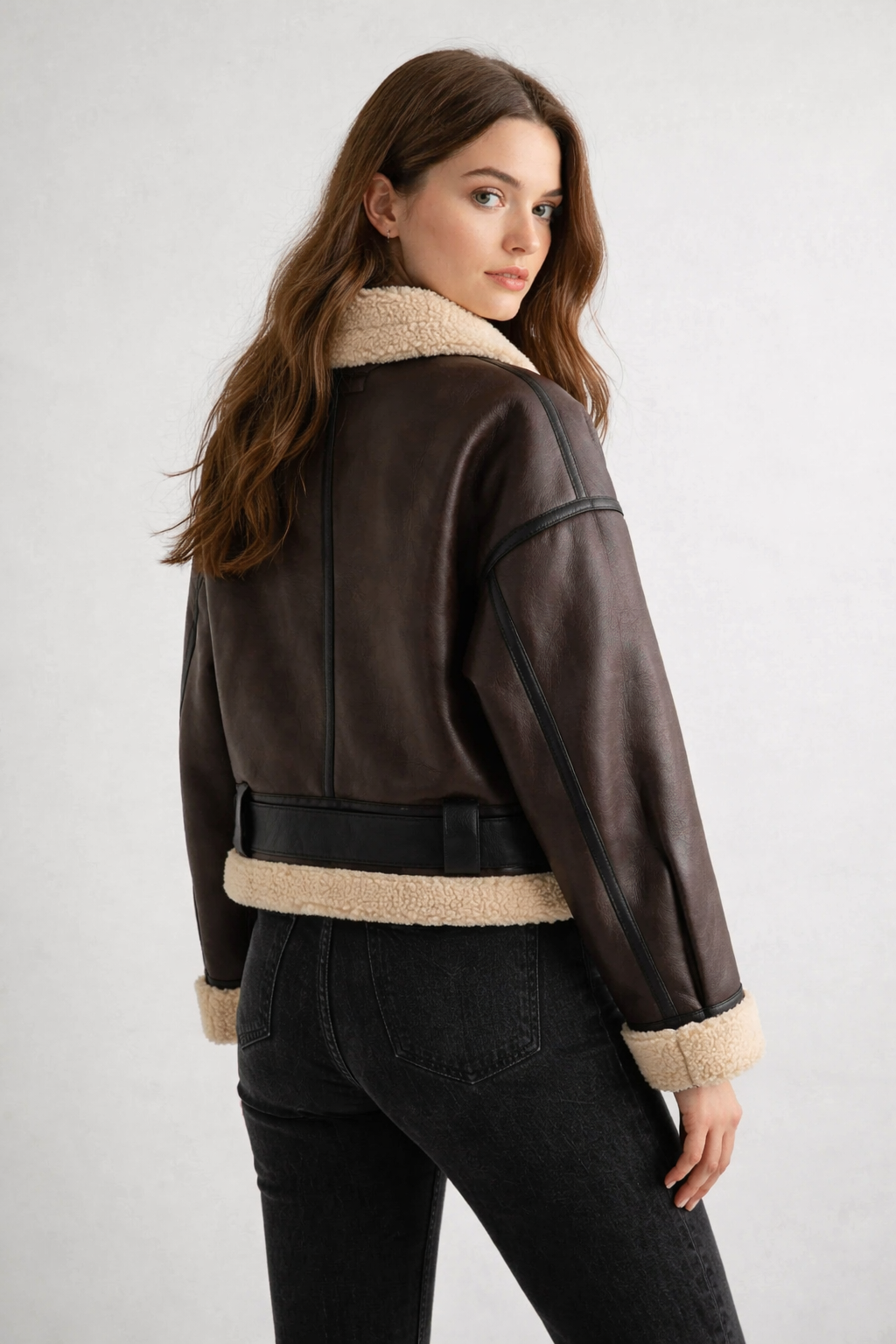 Women's Brown Leather Jacket - Leather Outlet