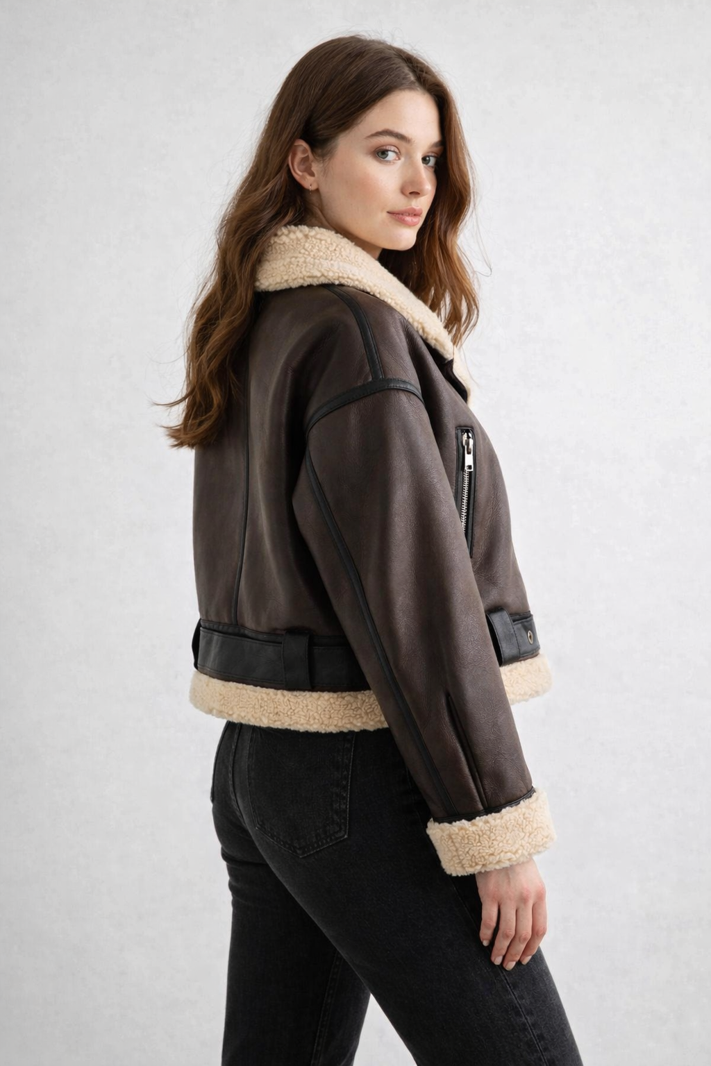 Women's Brown Leather Jacket - Leather Outlet