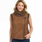 Women’s Isabel Marant Alime Brown Suede Shearling Vest