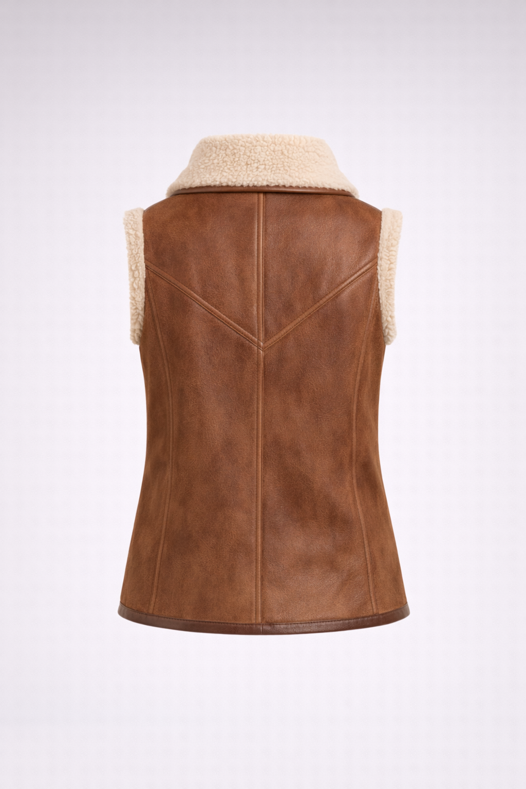 Women’s Brown Isabel Marant Alime Shearling Leather Vest