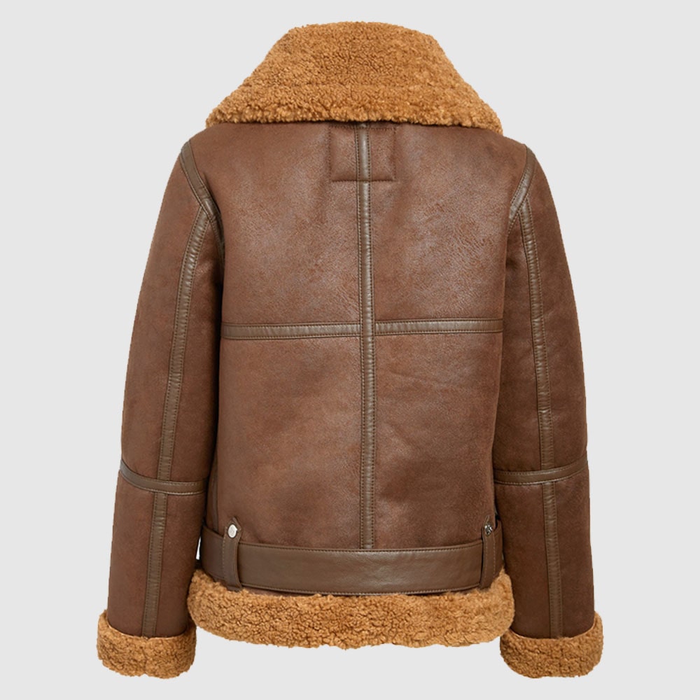 Classic Brown Women’s Faux Shearling Jacket