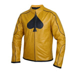 Classy Dijon Mustard Yellow leather jacket