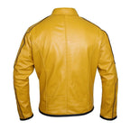 Classy Dijon Mustard Yellow leather jacket