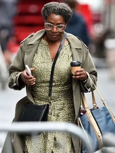 Tanya Moodie Clay face Green Trench Coat