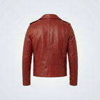 Men's Red Leather Biker Jacket - Bold, Stylish & Real Leather