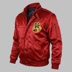Cobra Kai Red Satin Bomber Jacket