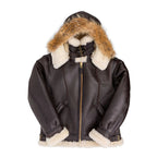 Men’s B-3 Hooded Sheepskin Bomber Jacket