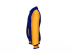 Navy Varsity Letterman Jacket with Gold Sleeves