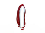 Maroon Varsity Letterman Jacket with White Sleeves