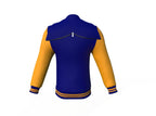 Navy Varsity Letterman Jacket with Gold Sleeves