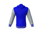 Blue Varsity Letterman Jacket with Grey Sleeves