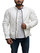 Pure White Biker Leather Jacket