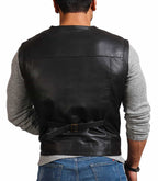 Chris Pratt Man Black Jurassic World Leather Vest