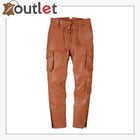 Men's Drifter Leather Cargo Pants | Natural Grain Cowhide – Leather Outlet