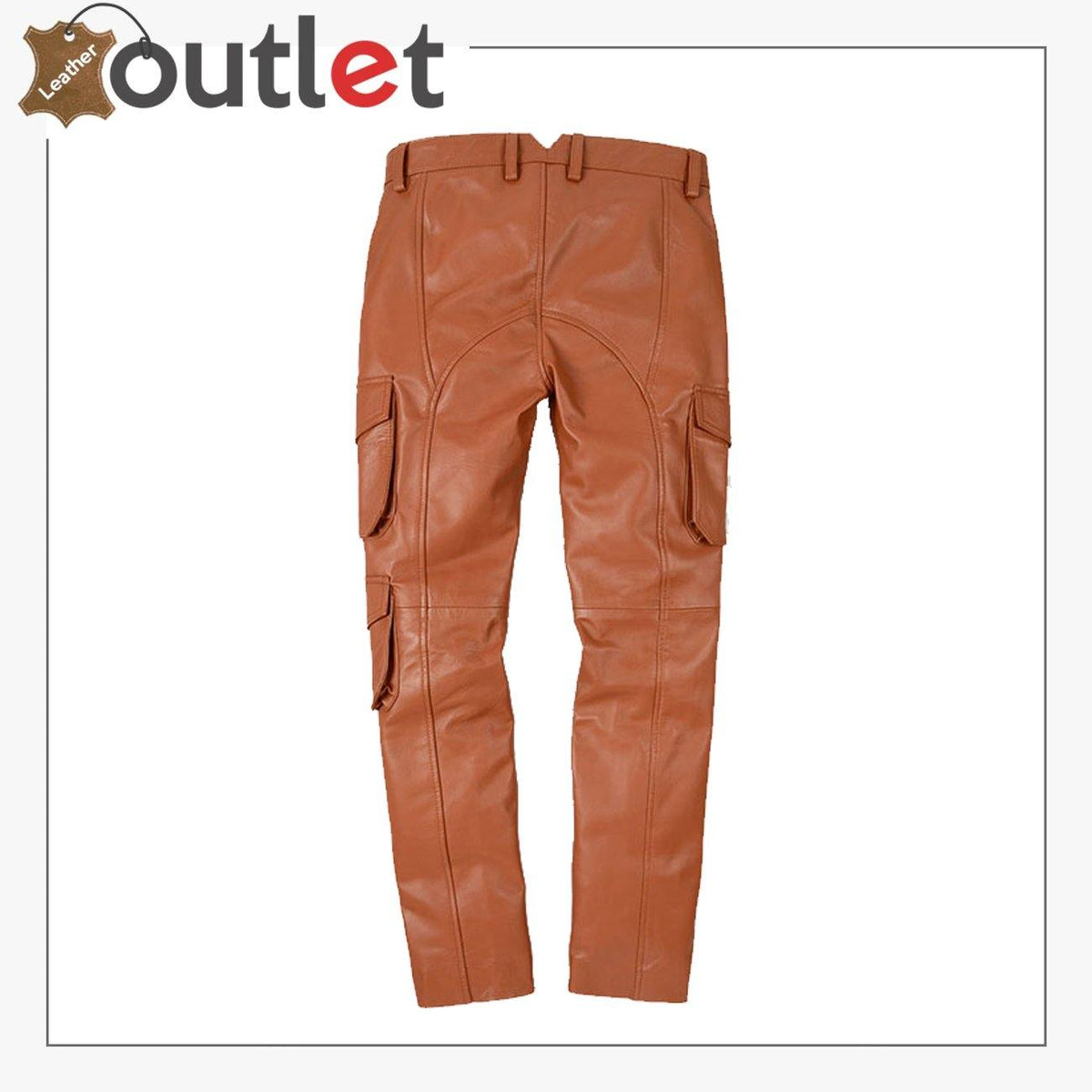 Men's Drifter Leather Cargo Pants | Natural Grain Cowhide – Leather Outlet