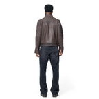 Classic Brown Suede Leather Jacket