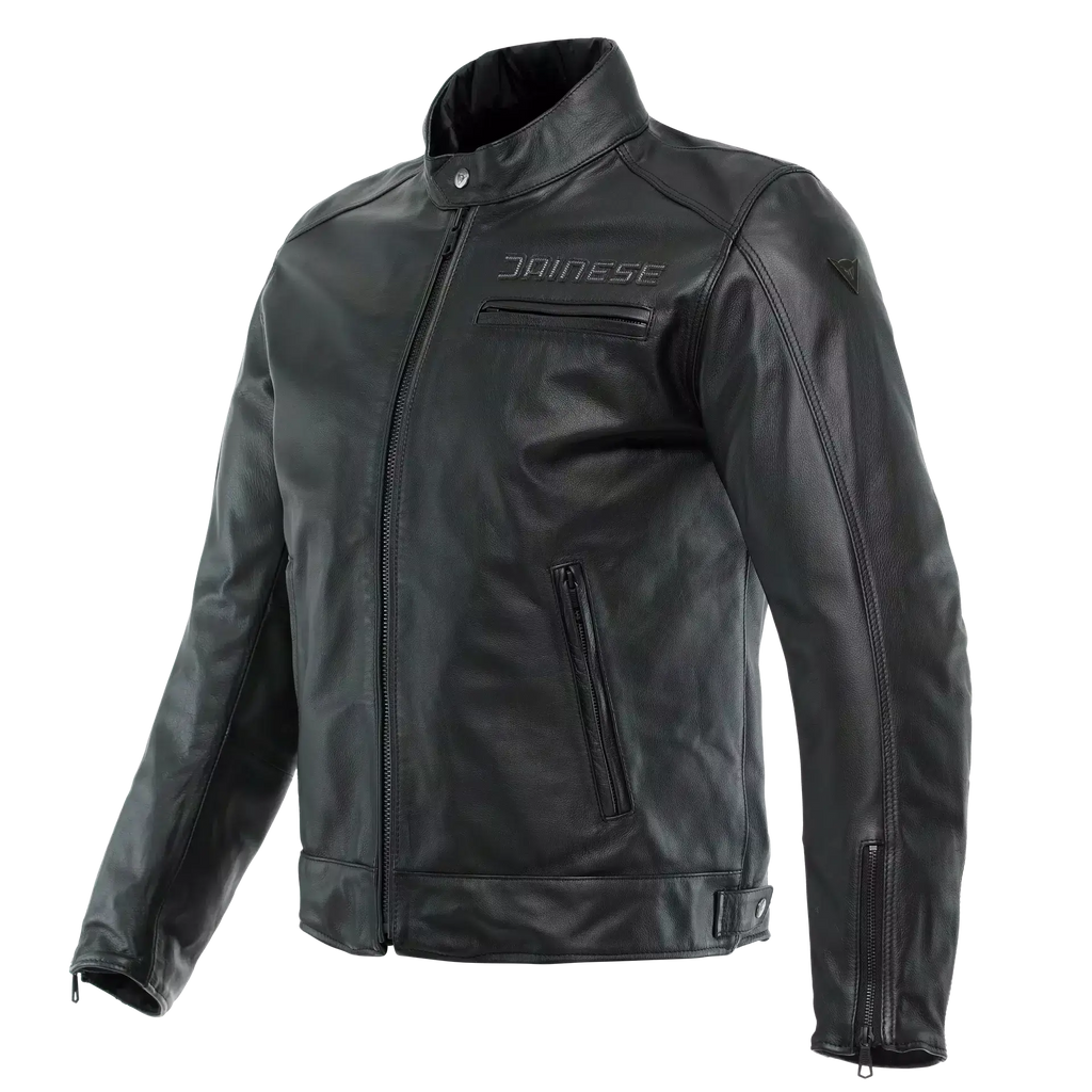 Dainese Zaurax Black Leather Motorcycle Jacket