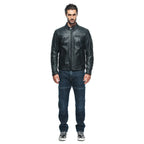 Dainese Zaurax Black Leather Motorcycle Jacket