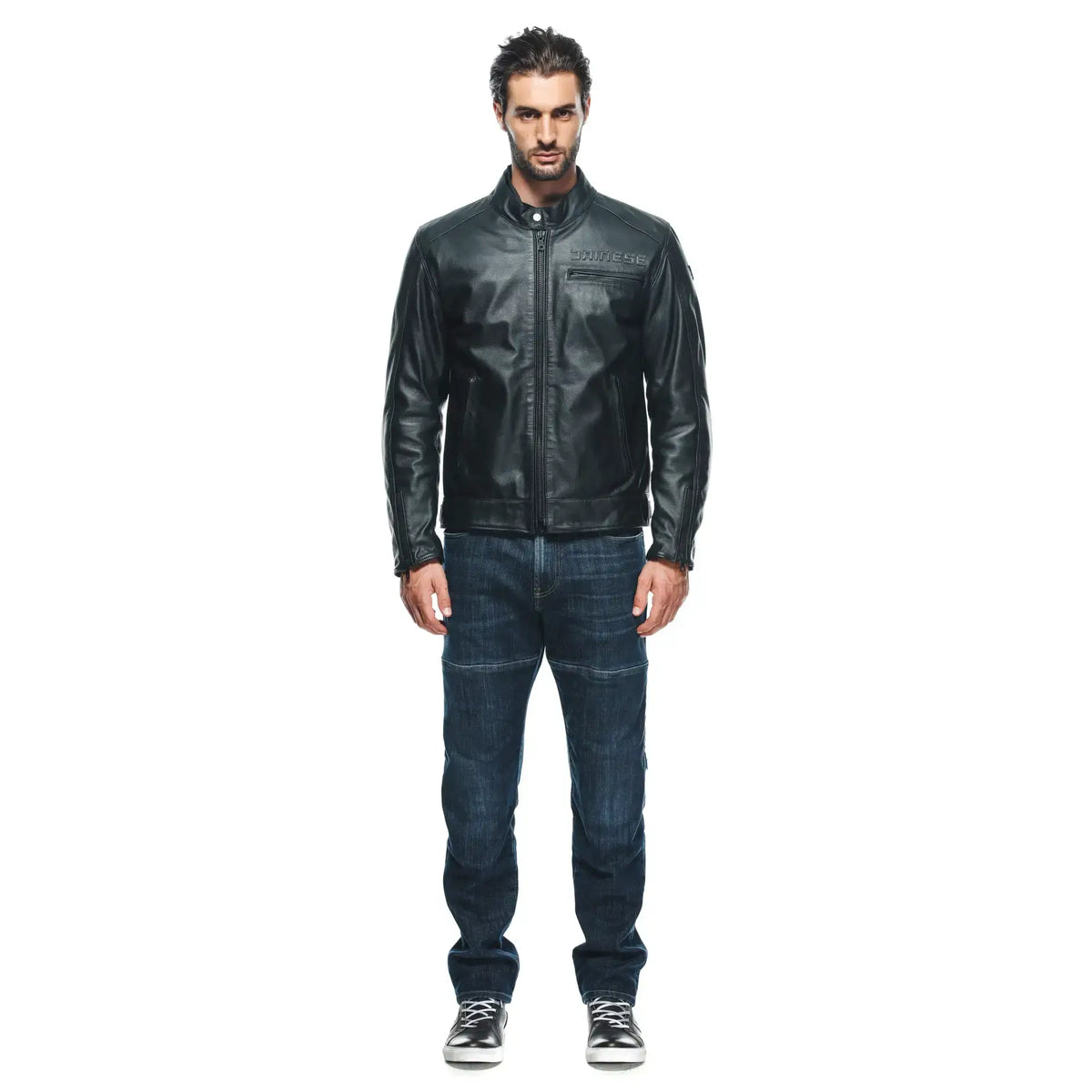 Dainese Zaurax Black Leather Motorcycle Jacket
