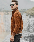 Brown Suede Leather Jacket